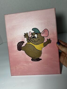 Gus Gus Cinderella Mouse Wall Art Canvas - Decorative Home Art